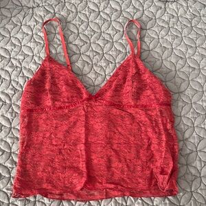 Edikted Red Lace Tank Top